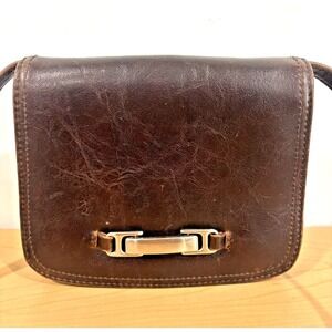 Vintage BridgeTown Collection Brown Leather Crossbody Bag Small Purse USA